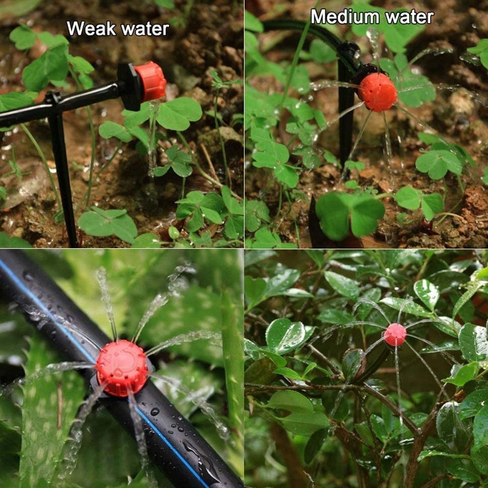 50-200pcs Irrigation Sprinklers Watering Drippers Adjustable Emitter Drip System