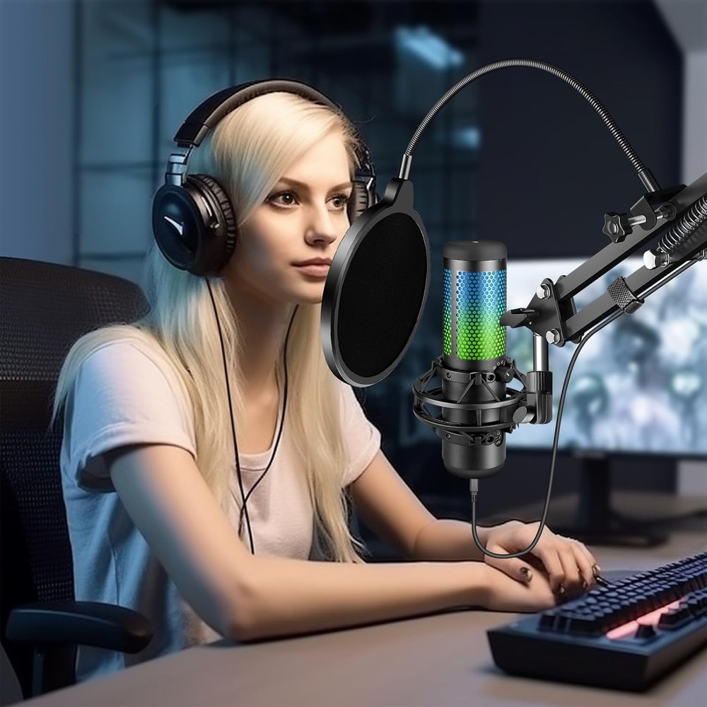 Aokeo Professional Microphone Pop Filter Mask Shield Filter,