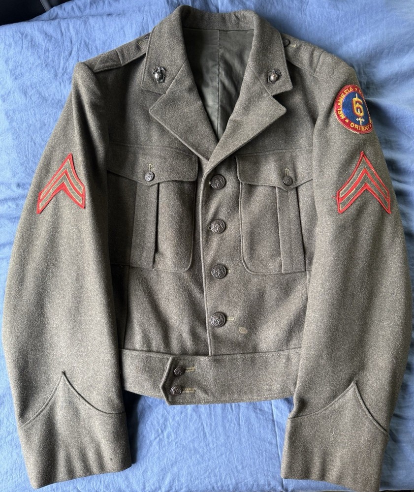 WWII USMC 6th Marine Division Uniform Named