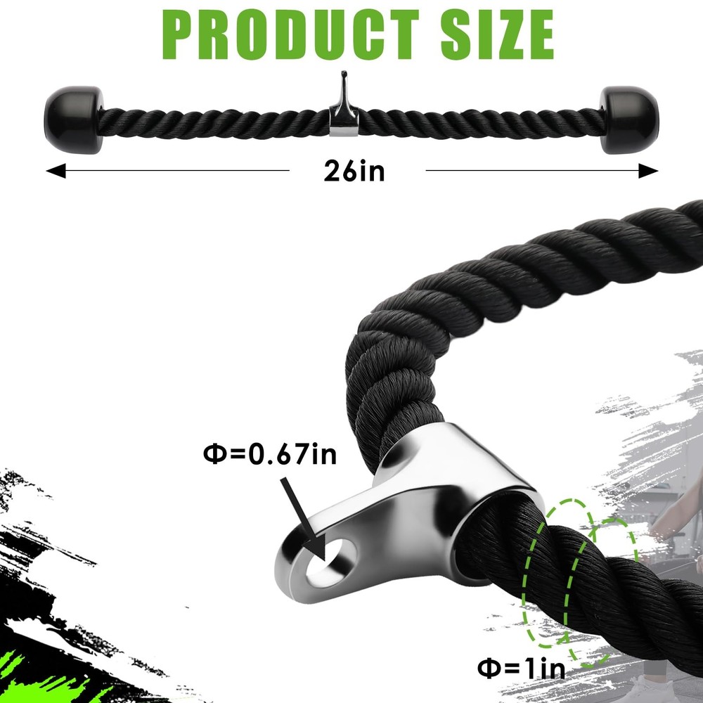 Double D Row Handle LAT Pulldown Attachments, 1.3 Inch Diameter Big Comfort R...