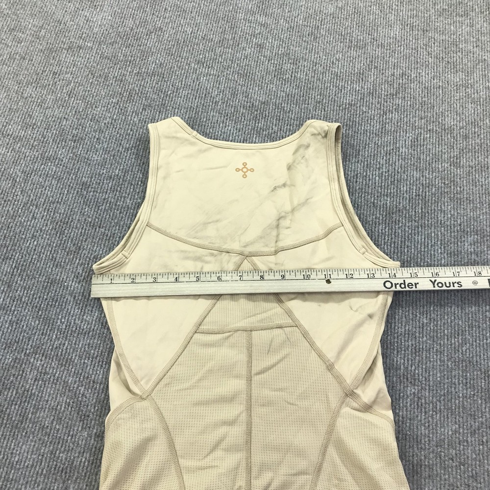 Tommie Copper Womens Back Support Compression Tank Top Beige Medium Stained