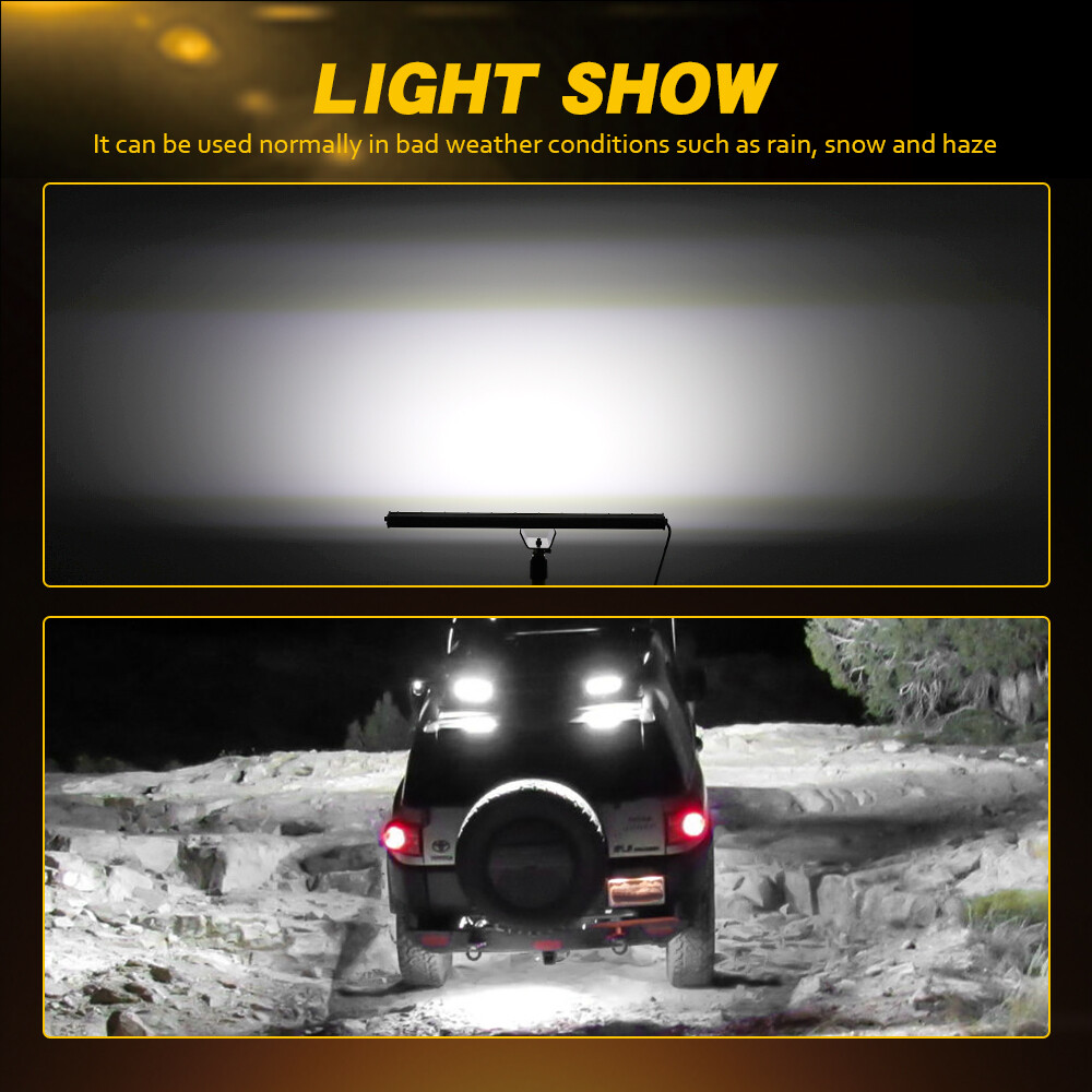 7 14 20 26 32 50" Slim LED Light Bar Spot Flood Combo Driving Truck SUV Offroad