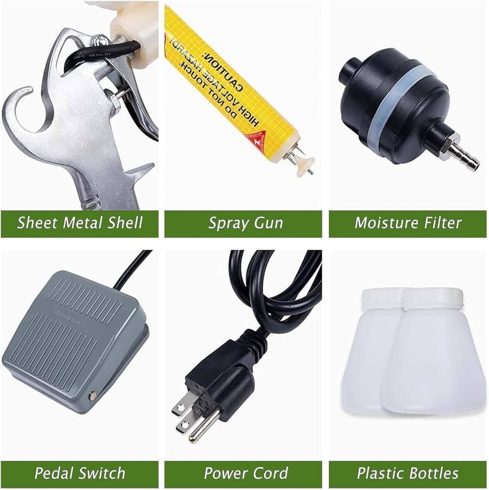 30KV Paint Gun Electrostatic Coating Tool Powder Kit Automatic Spraying Machine