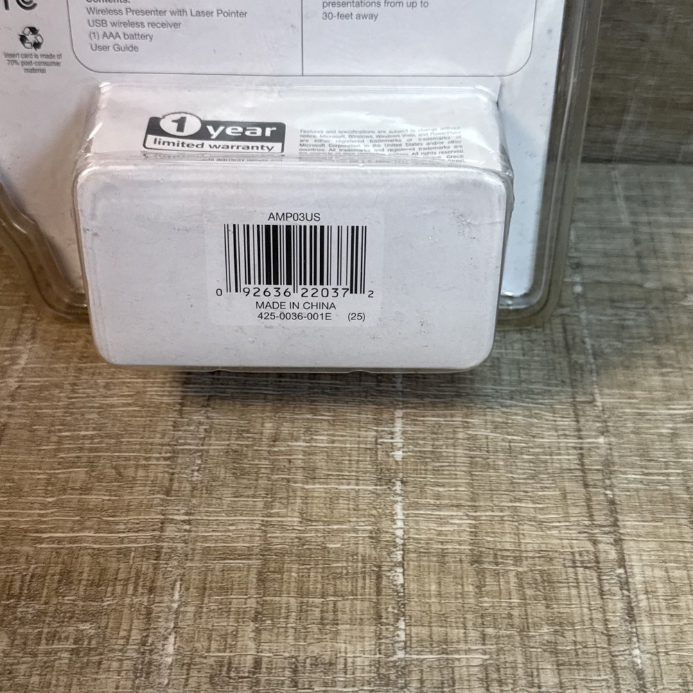 Targus Wireless Presenter Laser Pointer Remote AMP03US New in OEM Packaging