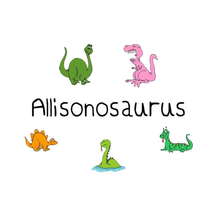 CafePress Allisonosaurus 10" Wall Clock (194584220)