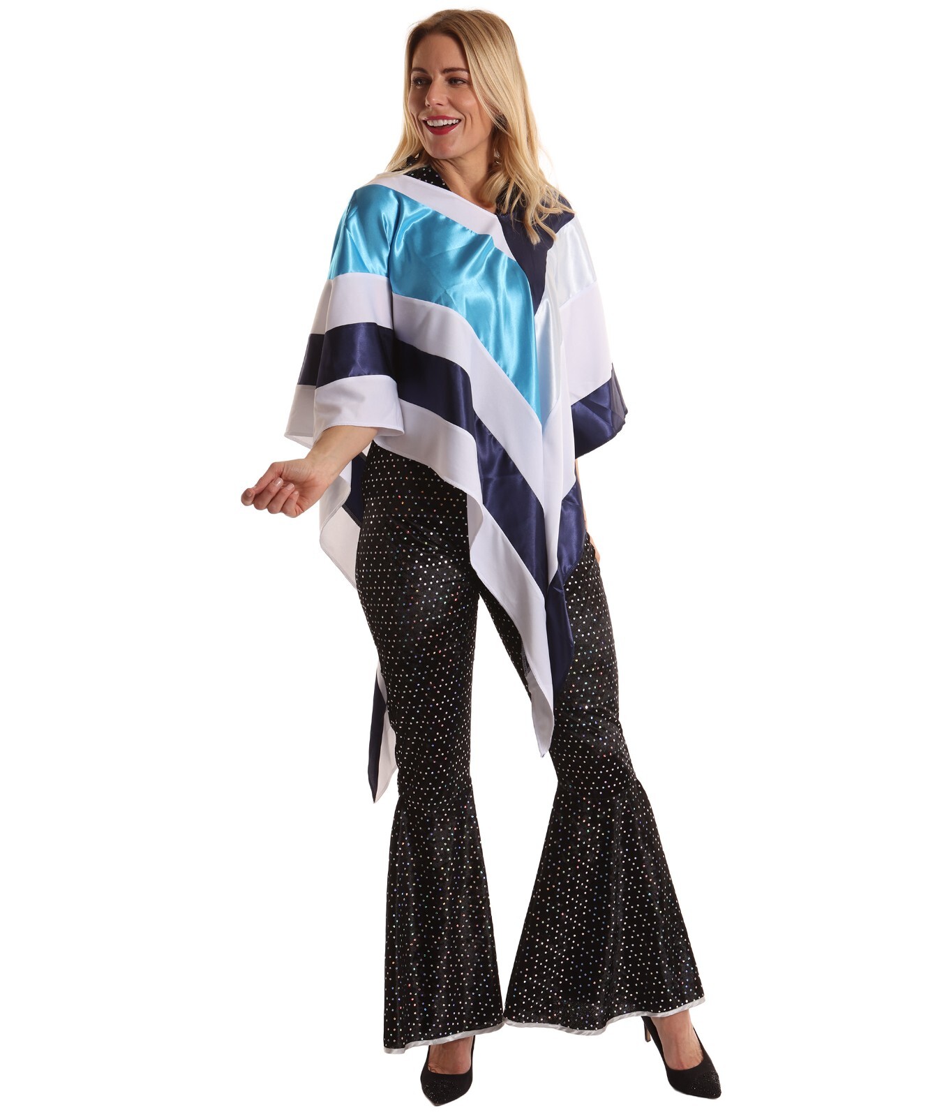 70s Disco Poncho Costume – ABBA Inspired Retro Outfit for Disco and Halloween