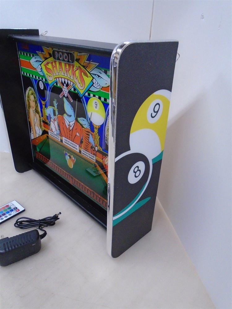 Bally Pool Sharks Pinball Head LED Display light box