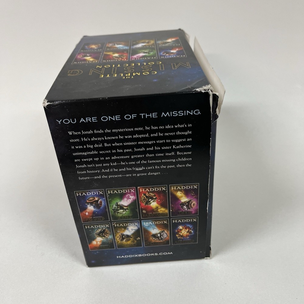 8 Books Complete Missing Collection-Boxed Set-Found Sent Sabotaged Torn HADDIX