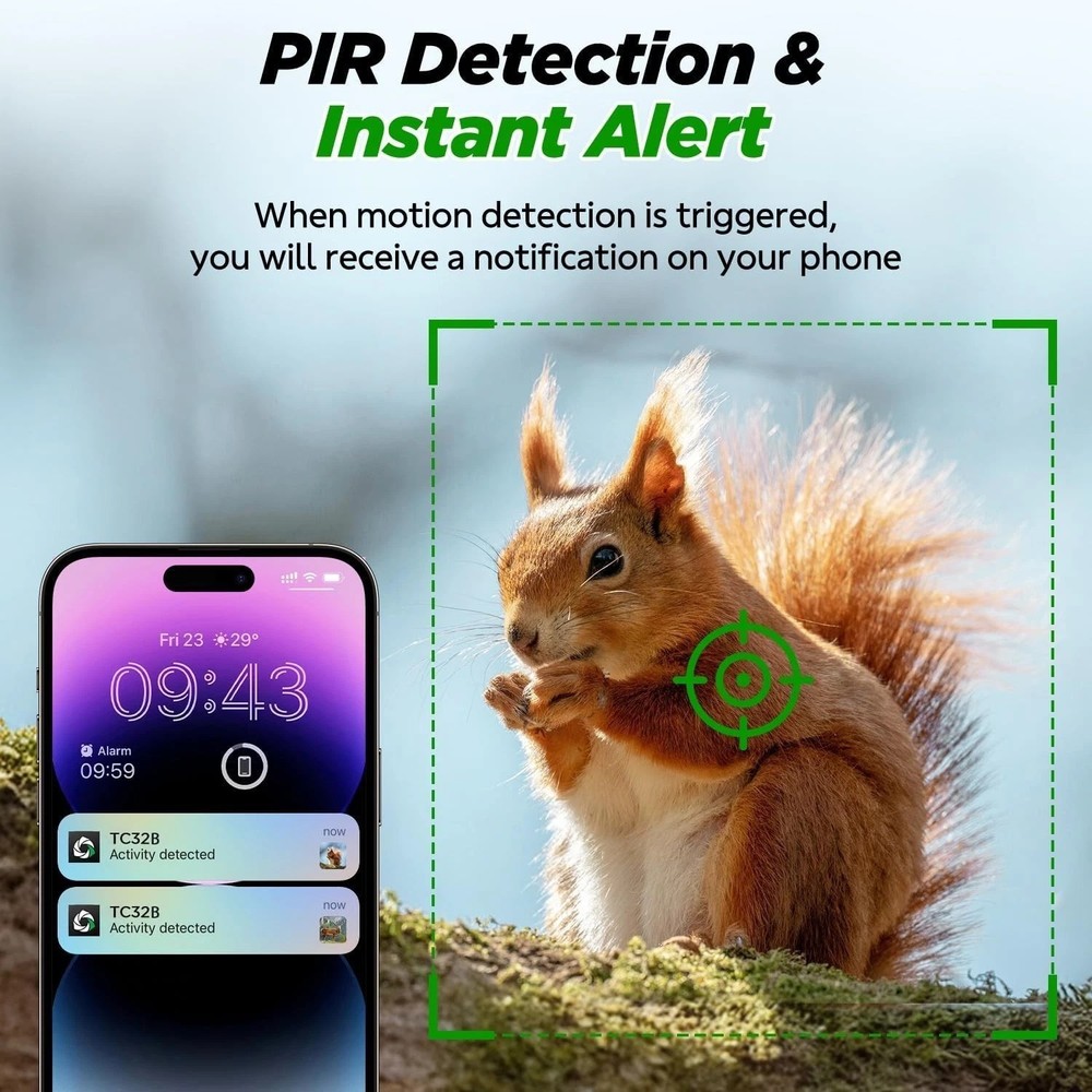 Campark Cellular Trail Camera w/ Solar Panel Support Live Streaming Night Vision