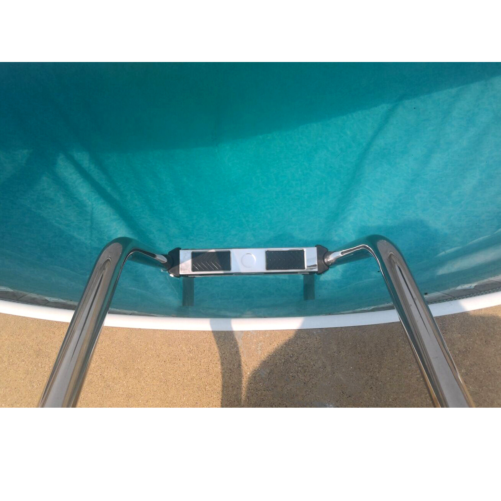 KOJEM Non-Slip 3-Step Stainless Steel Swimming Pool Ladder For In-Ground Pools