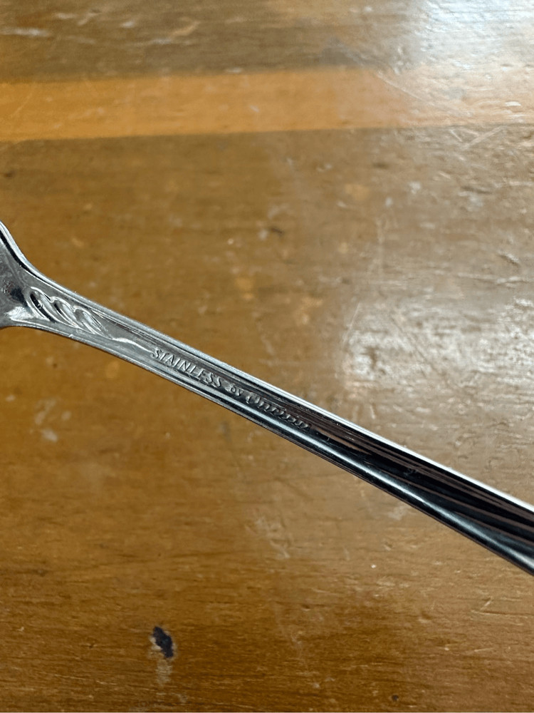Oneida Stainless Salad Forks Scroll Pattern Lot Set 8