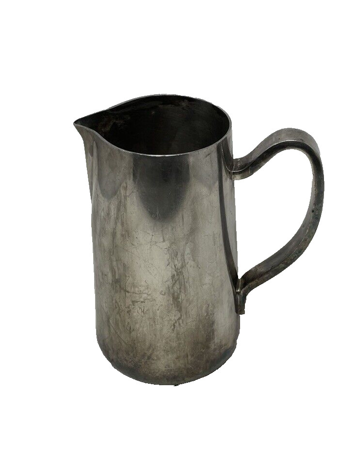 Vintage D W Haber & Son NY Silver-Plate (?) Pitcher Antique, 21cm