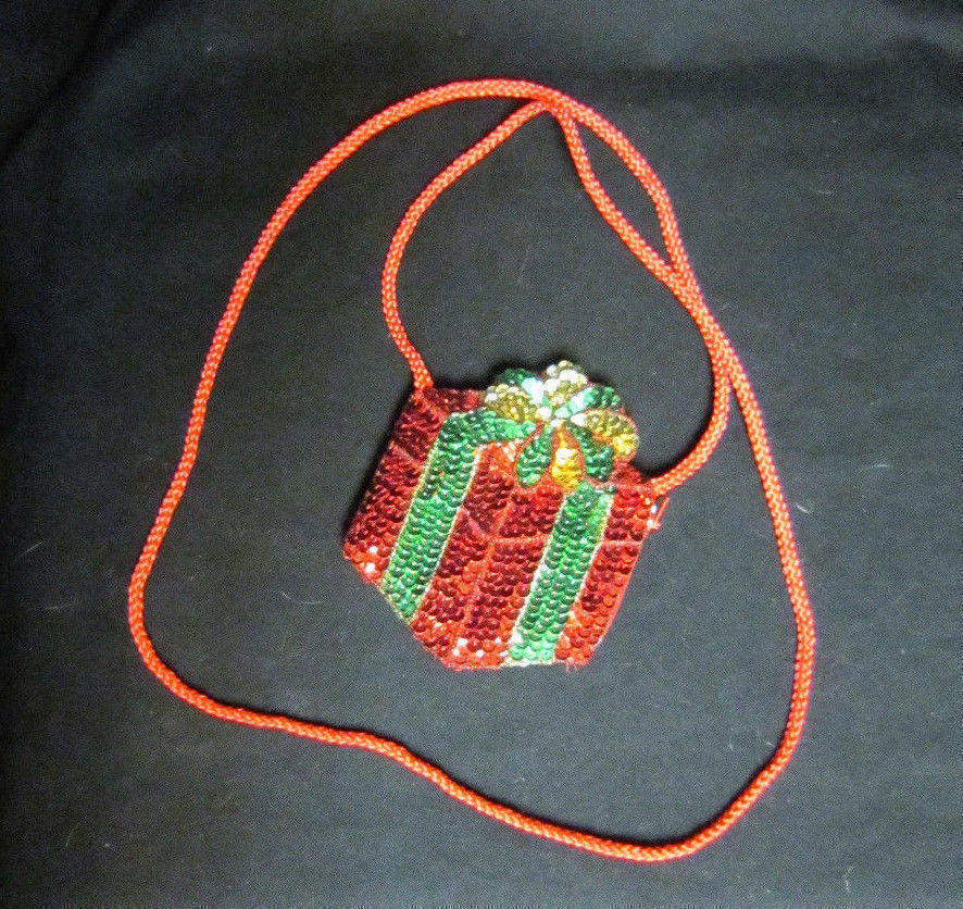 Rainbow Kids Sequined Gift Box Christmas Purse