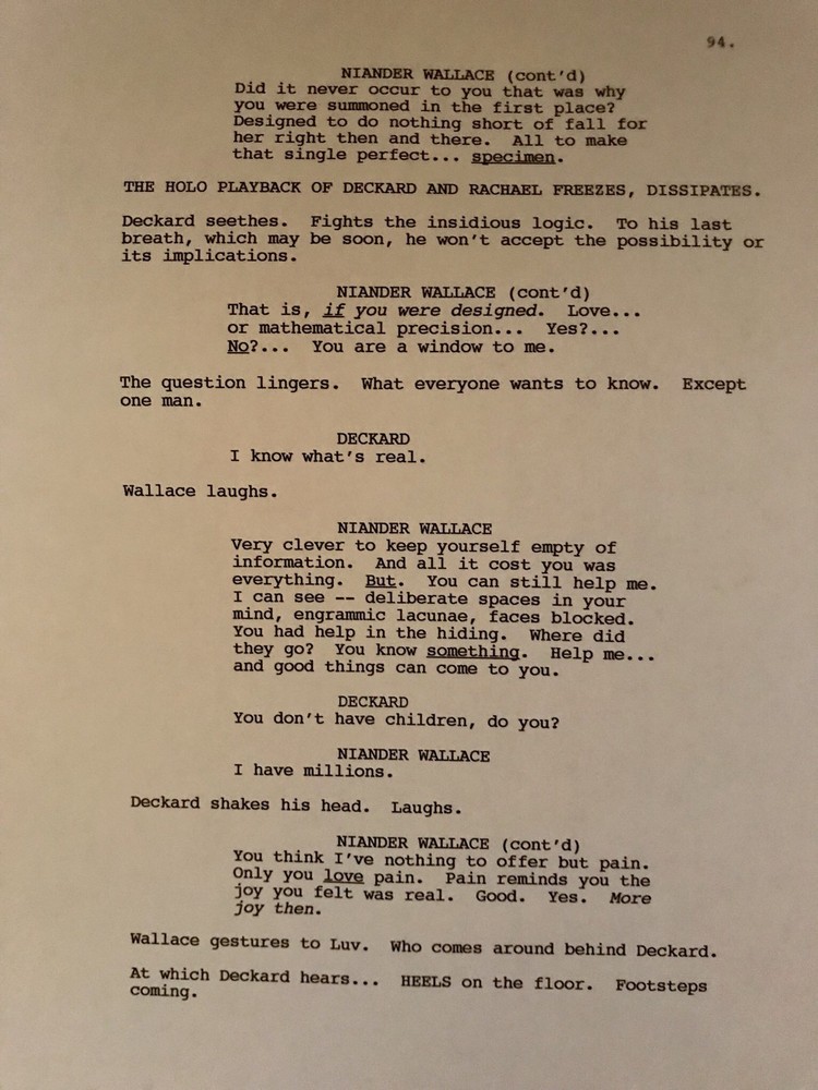 Warner Bros. BLADE RUNNER 2019 / 2049 SAGA Rare Script SCREENPLAY SET Collection