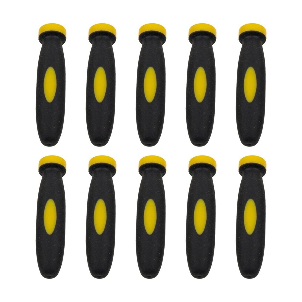 10Pcs Rubber File Handle 2.36Inch 3mm Hole Diameter Grip File Handle Replacement