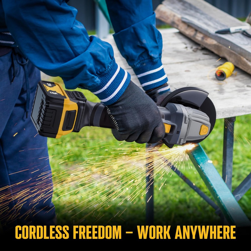 ReliaRoads 20V Brushless Cordless Angle Grinder, 4-1/2 Grinder, Compatible wi...