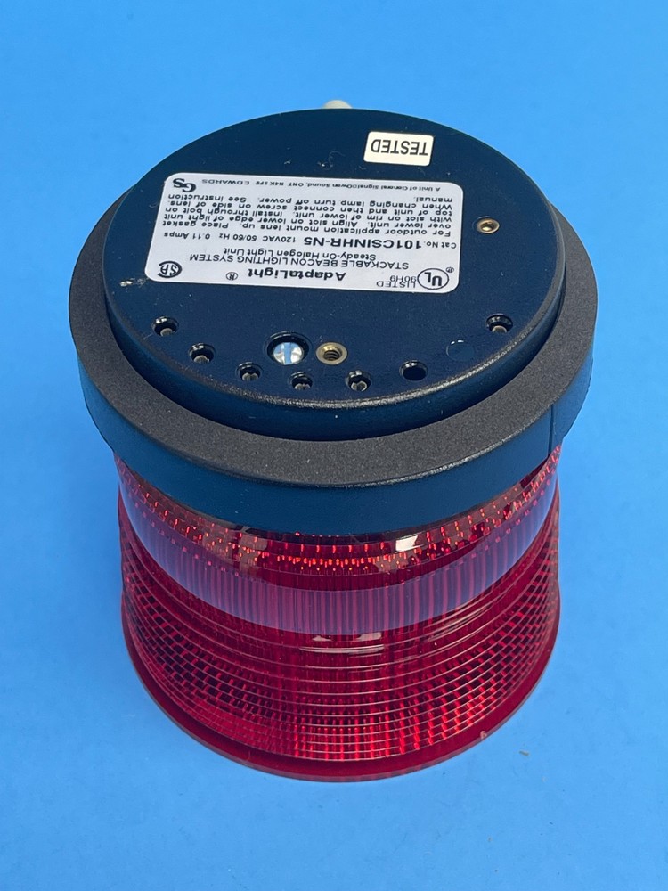 AdaptaLight 101CSINHR-N5 Red Stackable Beacon Steady on Halogen 120VAC