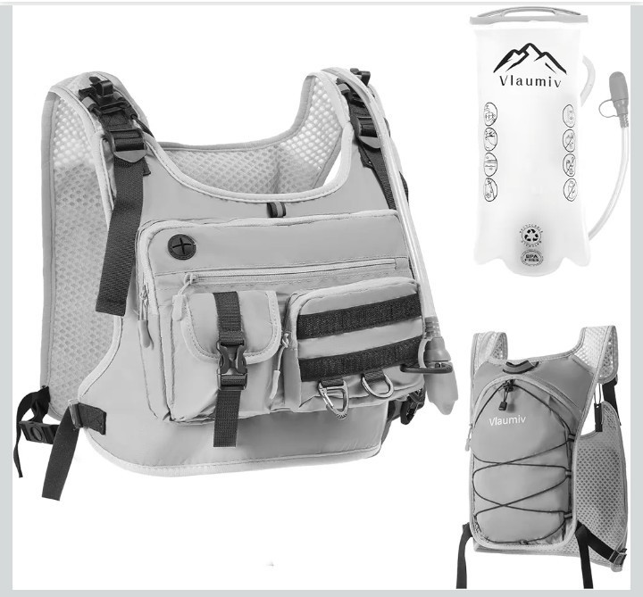 Running Vest with 2L Water Bladder, Hydration Backpack with Adjustable Straps