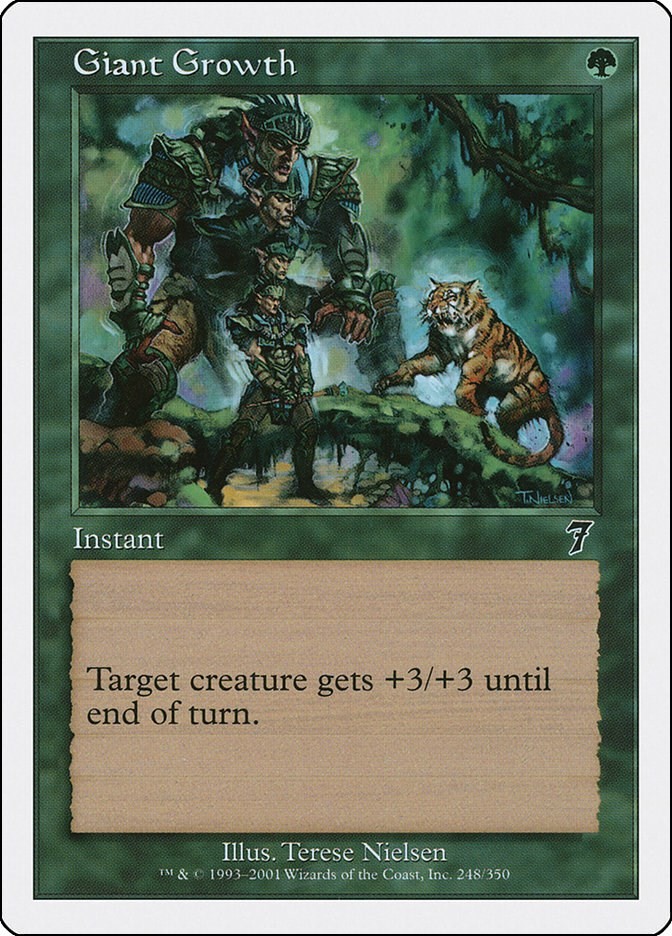 Giant Growth 7th Edition 248 MTG MP