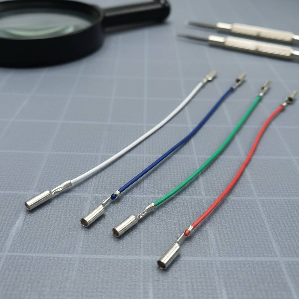 4 Pieces Turntable Headshell Leads Color-Coded Phono Wires