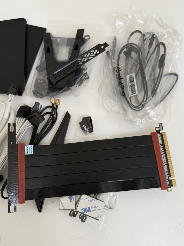 PCIe 4.0 GPU Vertical Mount Lot – LINKUP Ultra Riser, Brackets, Cables, Hardware