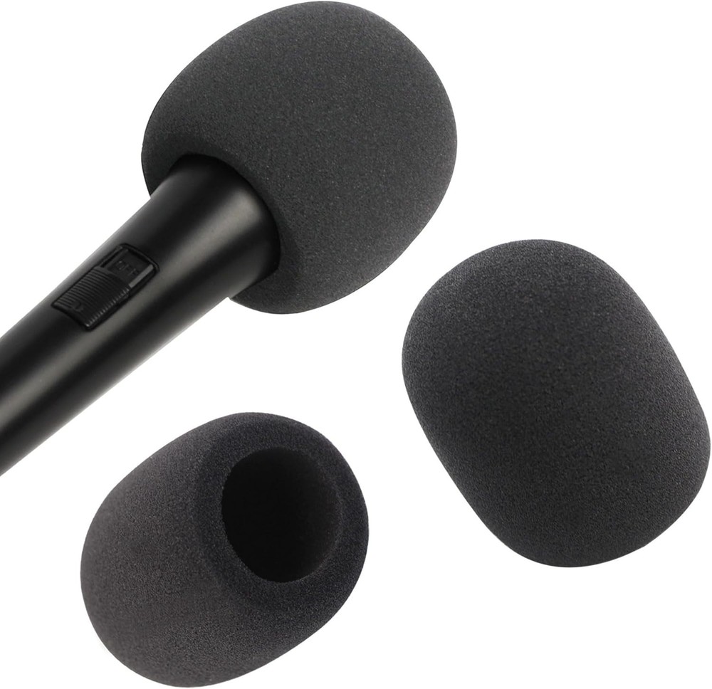 2 Pack Foam Mic Cover Handheld Microphone Windscreen