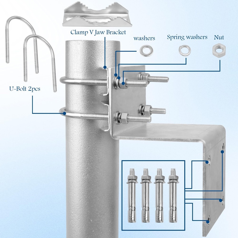 XRDS-RF Antenna Pole Mount Kits, Bracket with Double...