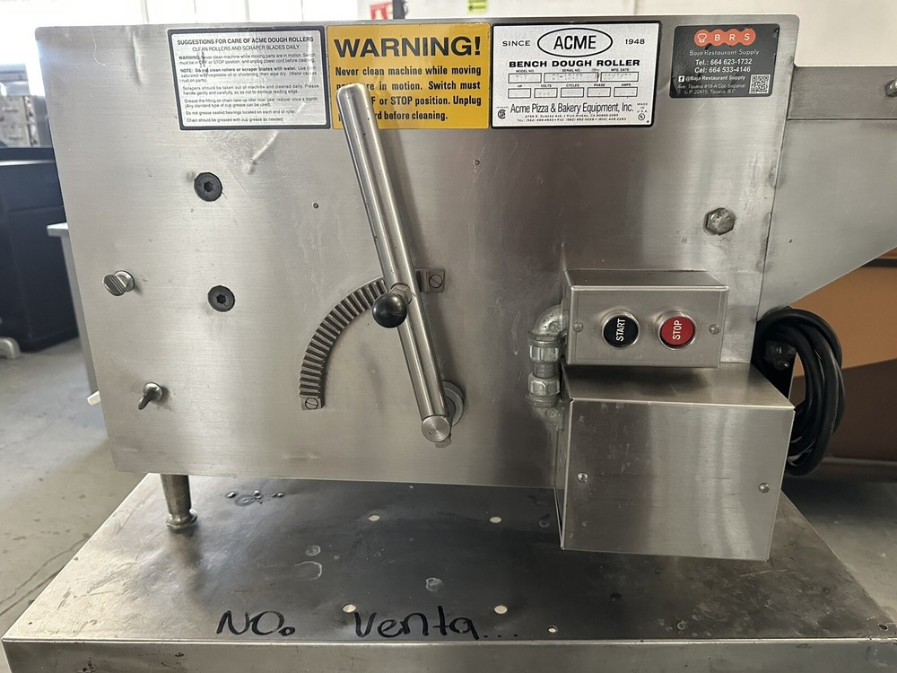 Dmx Acme 1 Pass Dough Bench Sheeter Roller