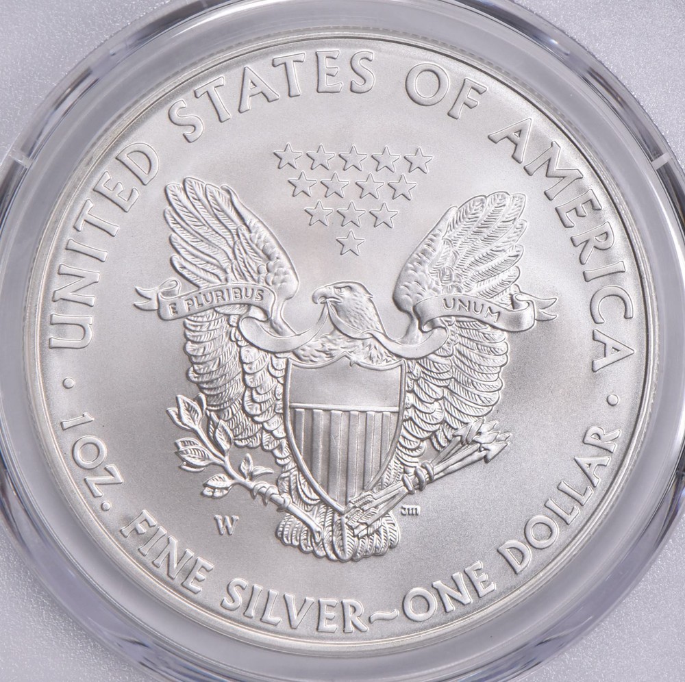 SP70 2008-W BURNISHED SILVER EAGLE PCGS Blue Label