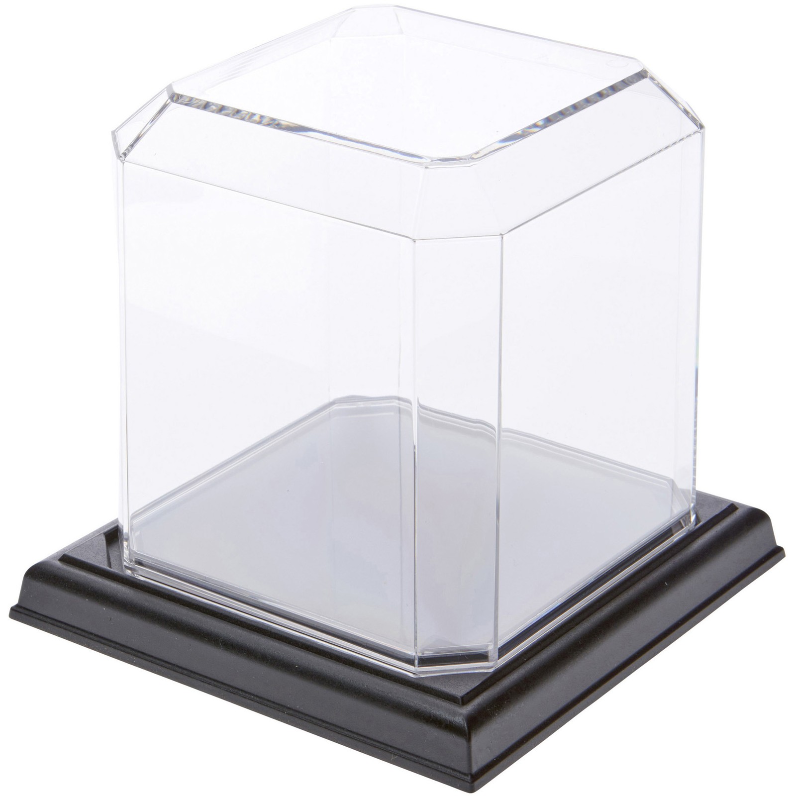 Pioneer Plastics Clear Softball Case w/ Base (UV Resistant), 4"W x 4"D x 4.125"H