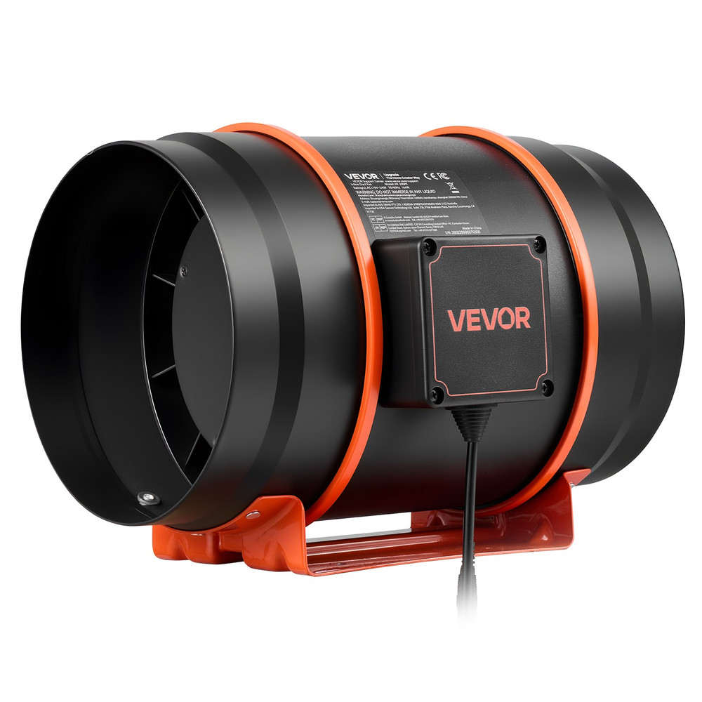 8" Inline Duct Fan 807 CFM EC Motor w/ 10-Speed Controller Timer Ventilation