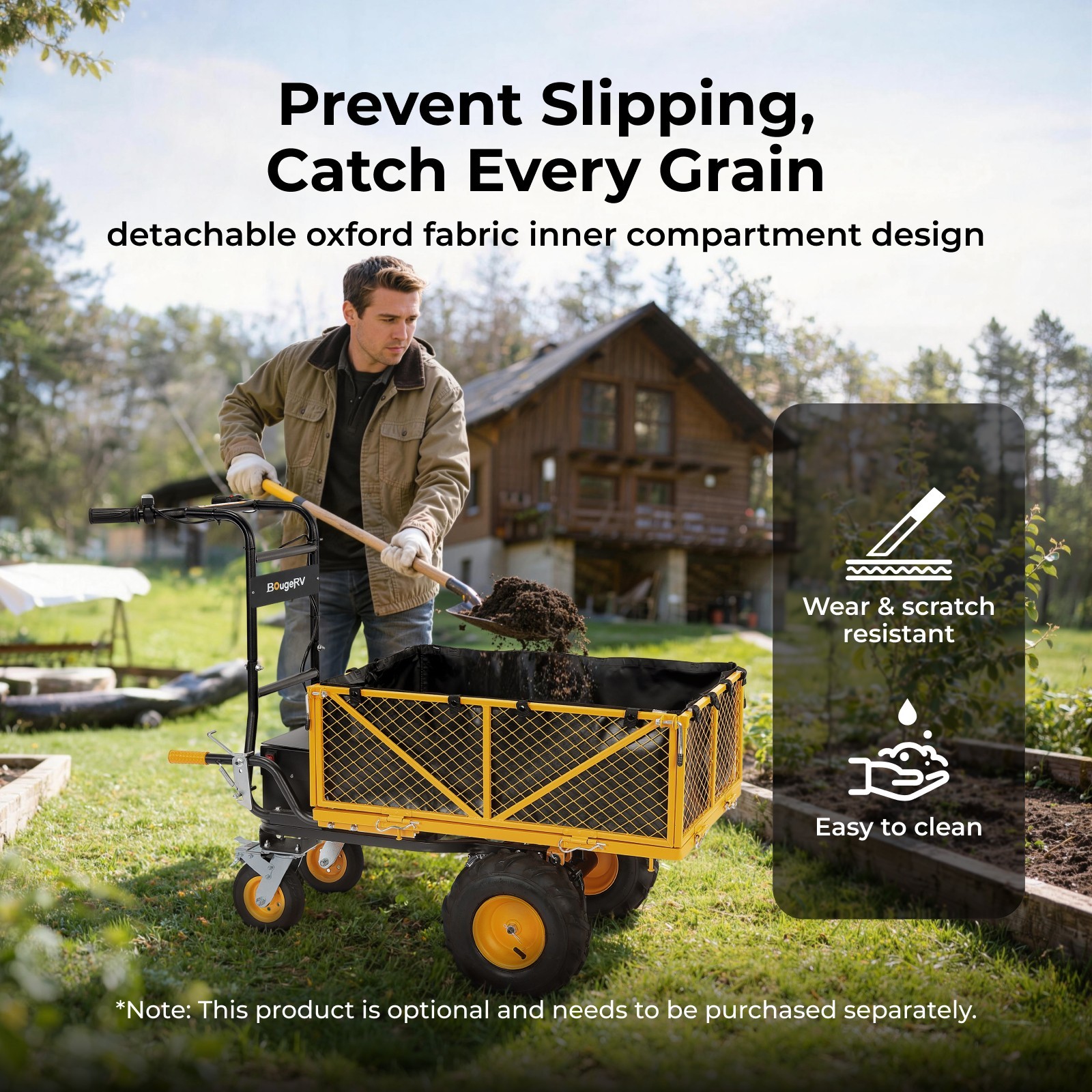 660-1000LBS Electric Utility Garden Cart Heavy-Duty Power Wagon Wheelbarrow 48V