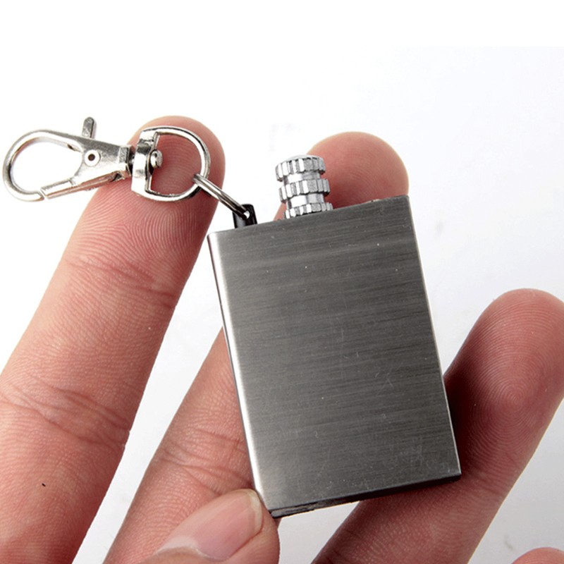 10pcs Metal Kerosene Flask Portable Permanent Match Lighter Camping Fire Starter