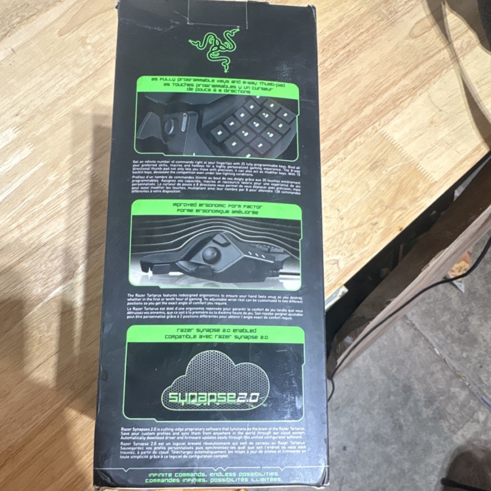 Razer Tartarus Black Gaming Keypad, Backlit, Programmable Keys, Adjustable Hand…