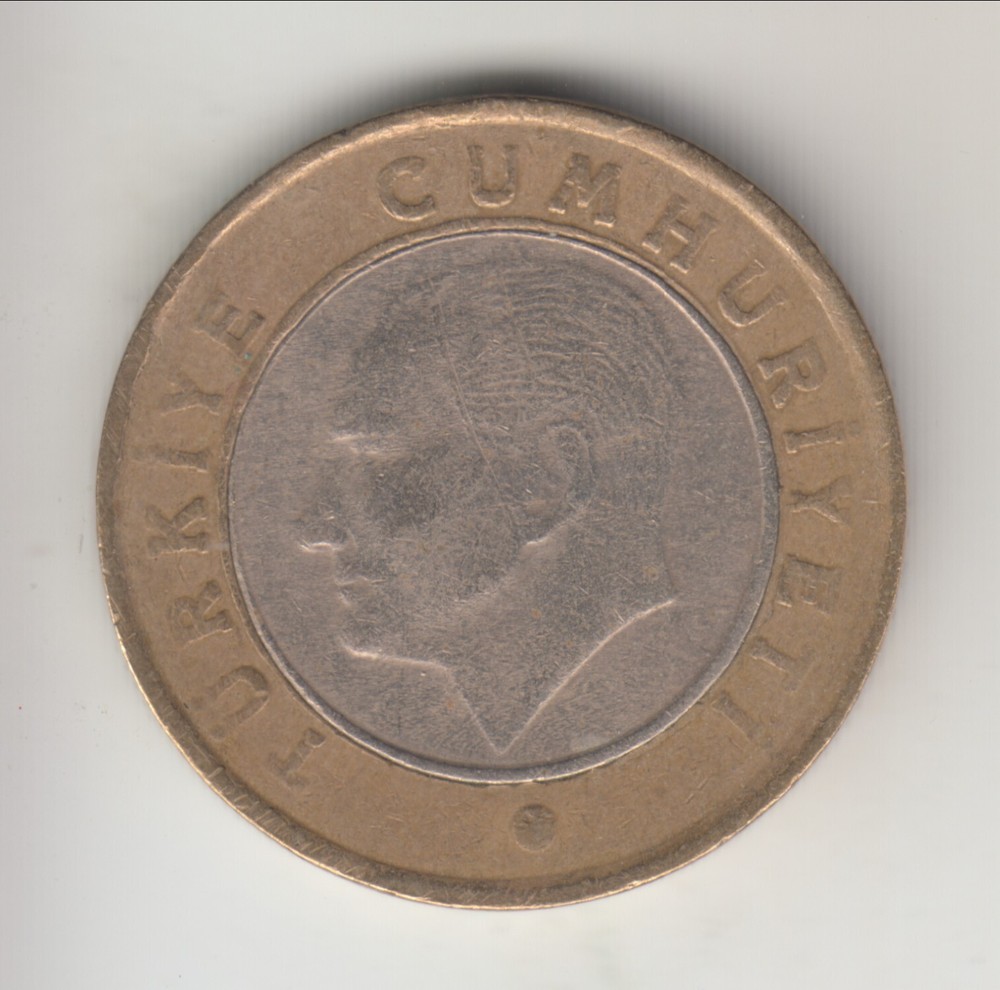 2009 Turkey lira, modern circulation issue, KM-1244 (TU2)
