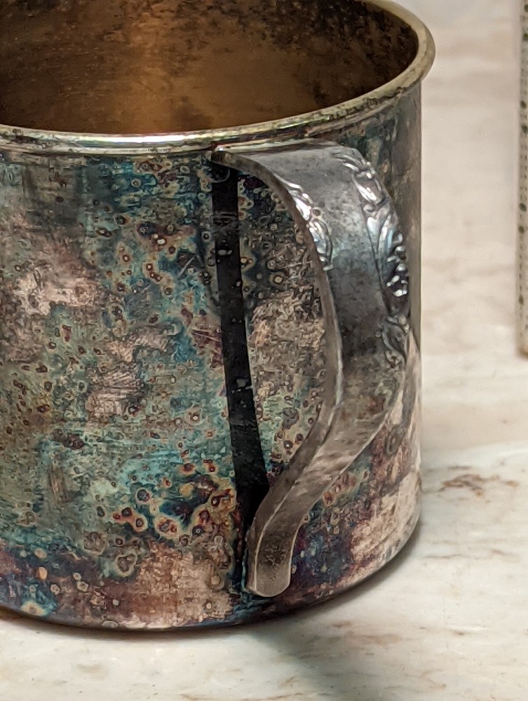 Rogers 1881 Silverplate Infant Baby Cup Original Box No Engraved