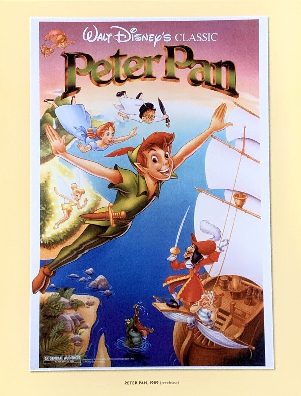 Walter Disney's Classic Peter Pan Re-Release 1989 Poster #0001
