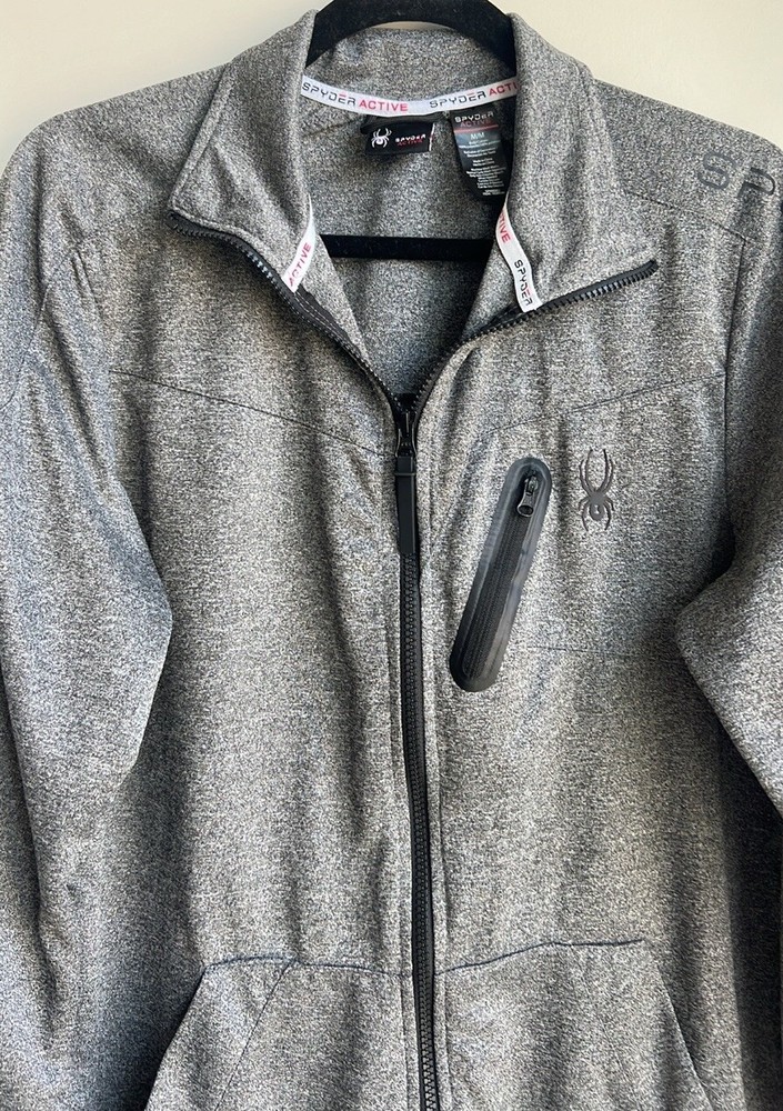SPYDER Active Men's Full Zip Jacket Gray Size M