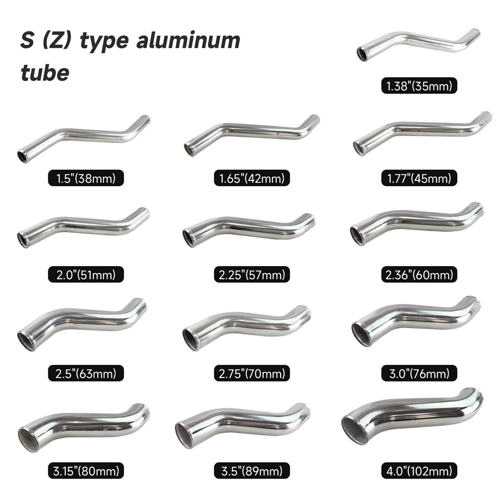 102mm 4" inch Z Shape S Shape Aluminum Turbo Intercooler Pipe Piping Tubing