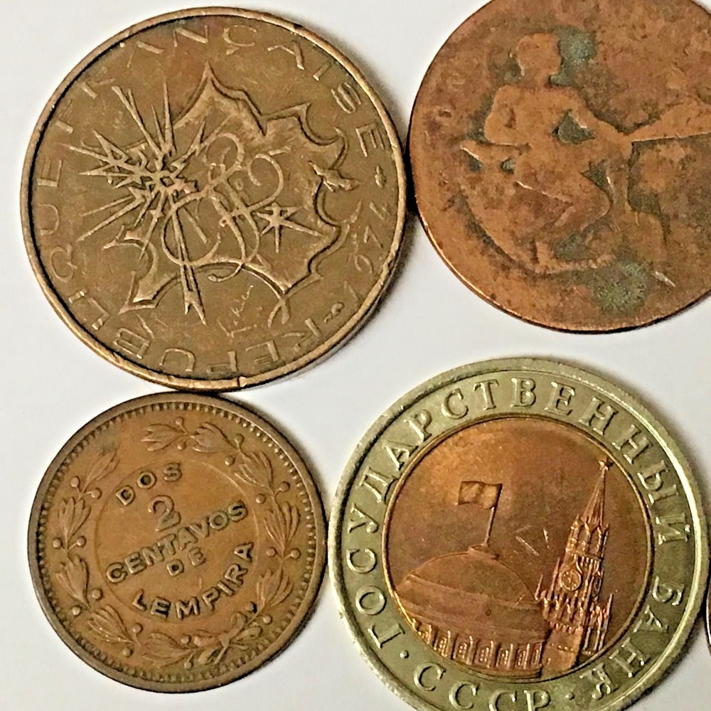 9 MISC FOREIGN COINS LOT 11