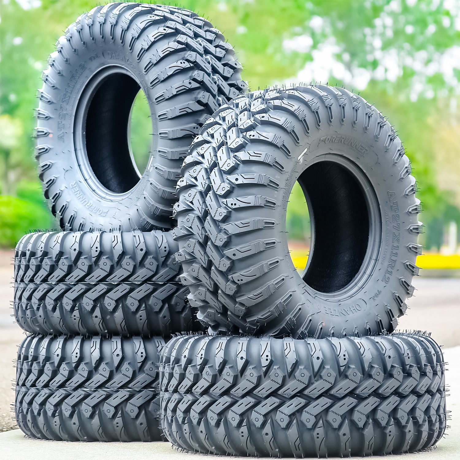 4 Forerunner Ohanzee A/T 27x11.00R12 27x11R12 79J 8 Ply AT ATV UTV Tires