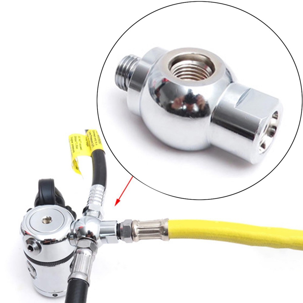Diving Regulator Adapter 3 Ways Chrome Plated Brass First