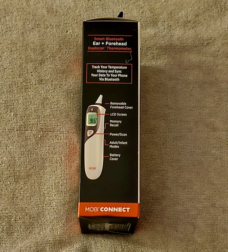 MOBI Connect Smart Bluetooth Ear + Forehead Dualscan Thermometer