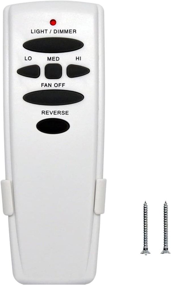 Ceiling Fan Remote Control Universal Wireless Reverse Function White 50ft Range