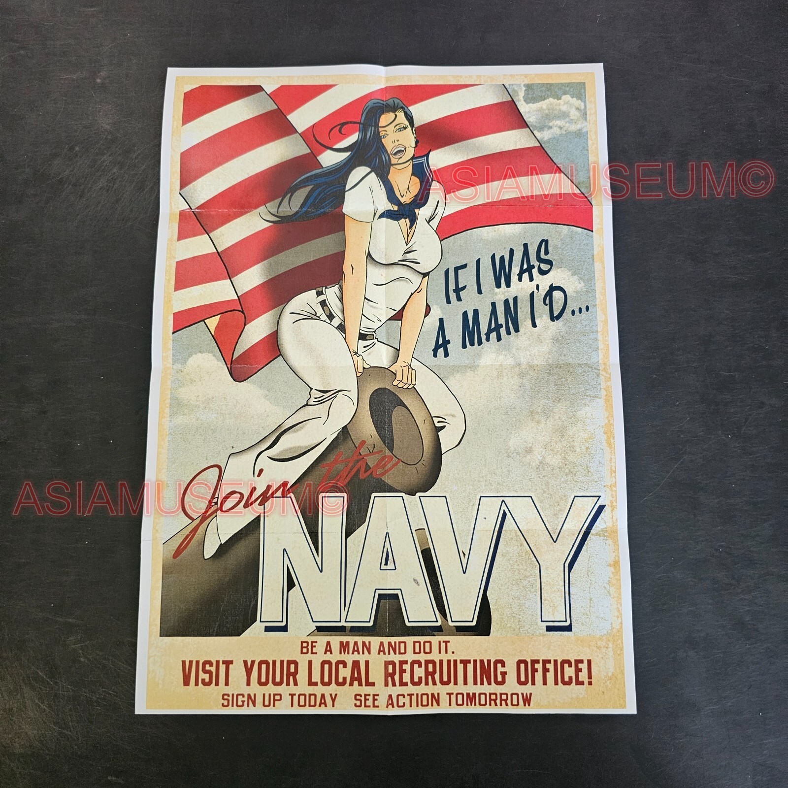1944 WW2 USA AMERICA WOMEN ARMY SOLDIER NAVY WAR MILITARY PROPAGANDA POSTER G88