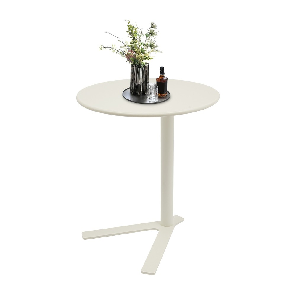 Round Side Table with Y-shaped Base, Side Table for Small Spaces,Couch End Table