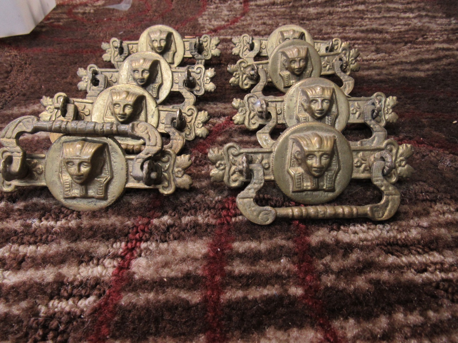 LO7 8 Egyptian Revival Pharaoh Bail Pulls Drawer Handles