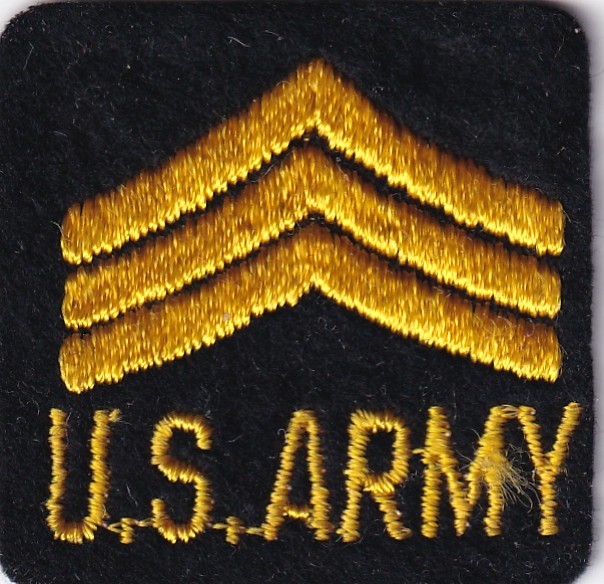 US Army and sergeant chevrons patch home front for making childs clothing