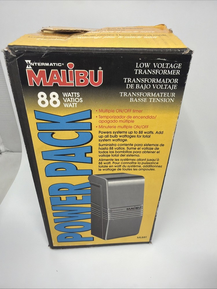 Intermatic MALIBU ML88T 88w Power Pack Timer Low Voltage Transformer EUC
