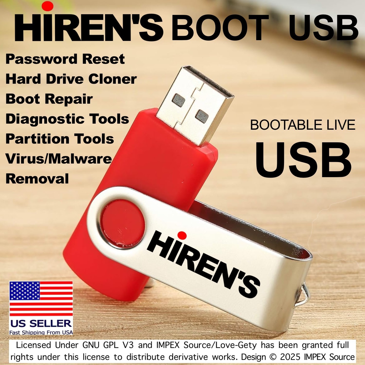 Hirens Boot USB PC Repair Utilities Password Disk Recovery Boot Repair New 2026